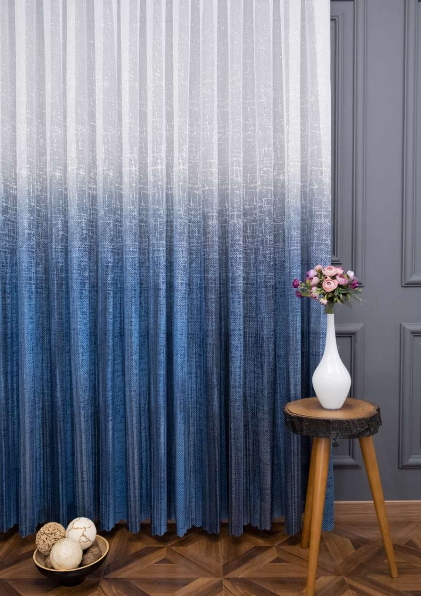 Pardes Tül Perde – Model Damascus MAVİ