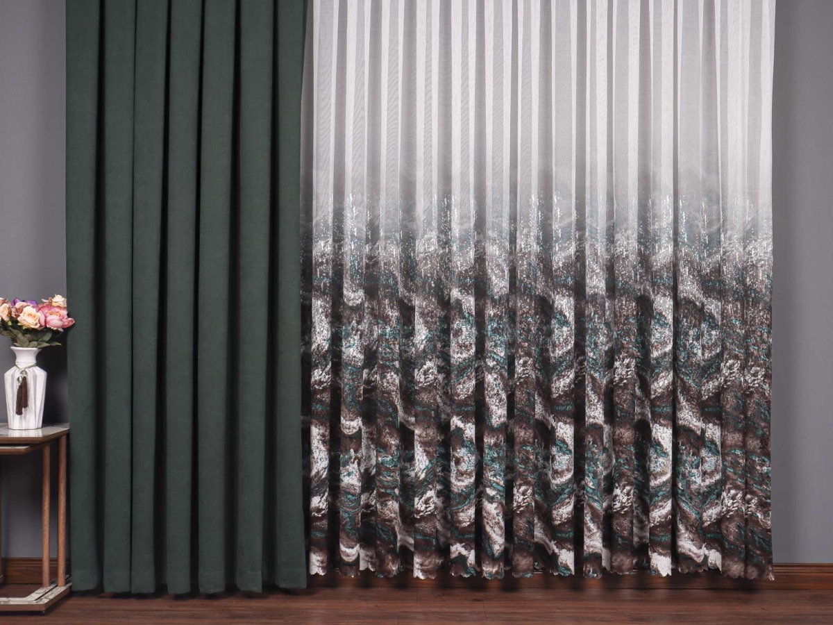 Pardes Tül Perde – Model Hayal  PETROL