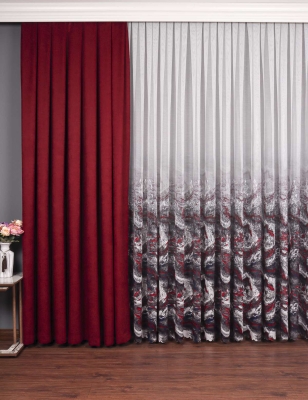 Pardes Tül Perde – Model Hayal Bordo